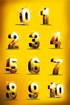 字体设计9黄金数字