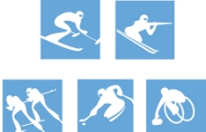 冬季运动都灵冬季残奥会运动图标图片