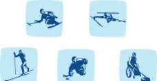 冬季运动温哥华冬季残奥会运动图标图片