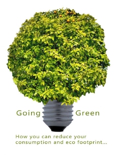 节能绿树电灯环保海报图片