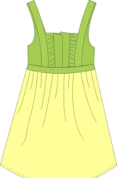 电脑手绘黄色吊带裙图片