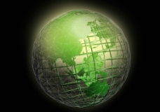 3d绿色地球图片