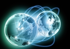动感光线地球商务科技背景图片