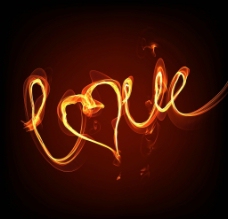 火焰LOVE字母图片