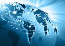 地球背景蓝色地球商务科技背景图片