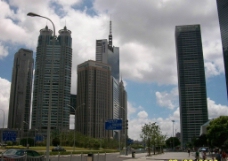 上海陆家嘴金融贸易区世纪大道街景图片