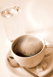 咖啡杯一杯热腾腾的咖啡图片