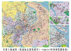 上海建筑矢量上海地图街道标志建筑都有
