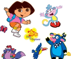 Dora朵拉和动物图片