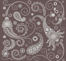 欧美黑白欧式古典花纹花边边框装饰设计素材图片
