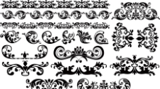 古典纹饰线条古典花纹花边边框装饰设计素材含ps的csh文件图片