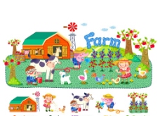 字体卡通字母farm图片