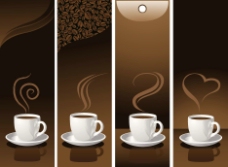 咖啡杯咖啡bnner主题矢量素材图片