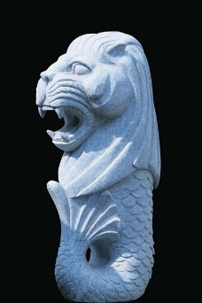狮子头鱼身体雕塑psd素材