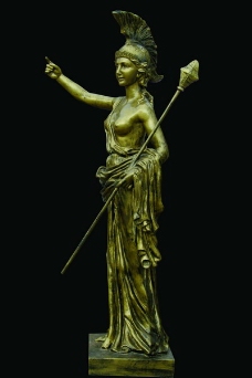 希腊神话手持权杖女神雕塑psd素材